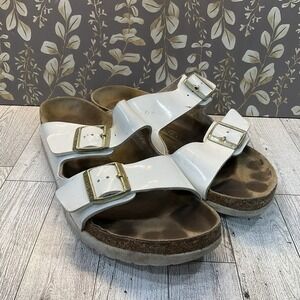 Birkenstock Arizona White Vegan Narrow Sandals 36 EU/US Women's 5‎